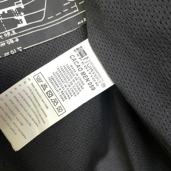 Geographical Norway Jacket Mens Size Medium Black Yacht Club Crew Maker Patches - Picture 13 of 13